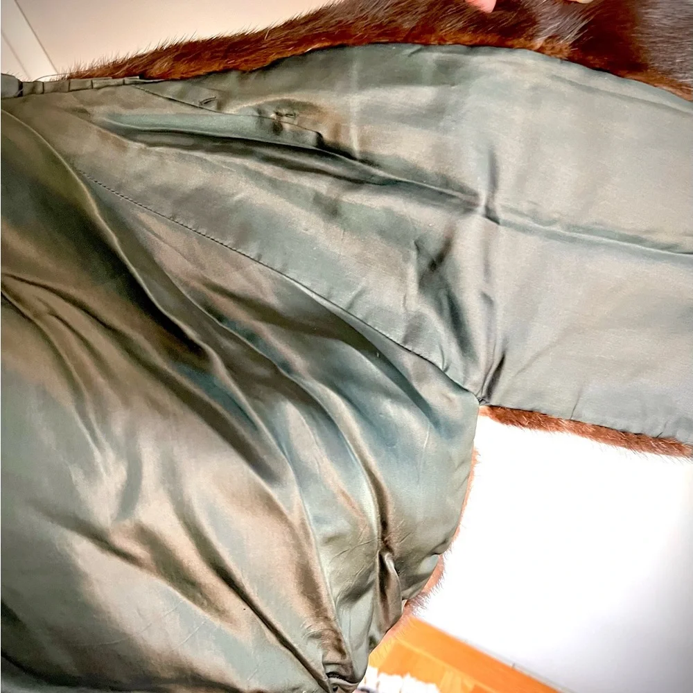 Authentic Vintage Brown/Black 100% Real Mink Fur Stole/Wrap, Godchaux’s - Picture 7 of 11